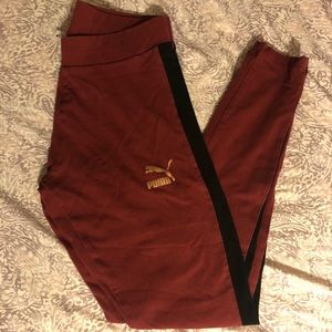 Puma burgundy leggings